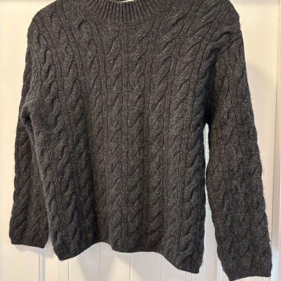 Vince Women’s Wool Blend Twisted Cable Crewneck Sweater Size Small - Picture 2 of 8